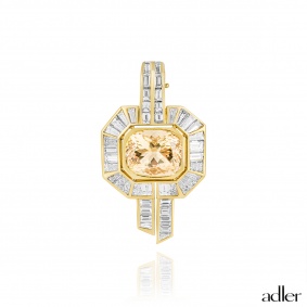 Adler Citrine & Diamond Pendant